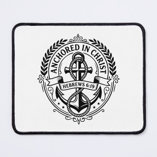 Item preview, Anchored in Christ Christian Crest | Hebrews 6:19 designed and sold by stylishdzign.