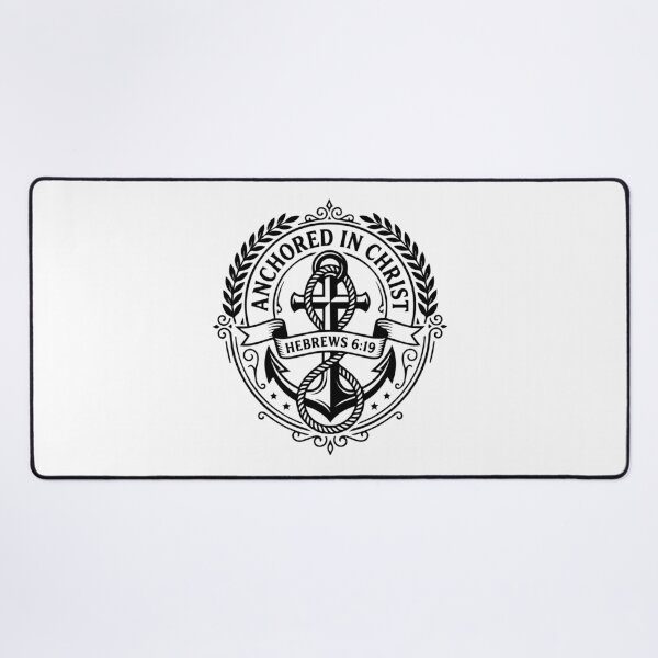 Item preview, Anchored in Christ Christian Crest | Hebrews 6:19  designed and sold by stylishdzign.