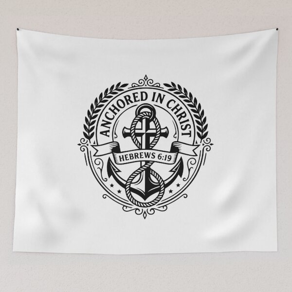 Item preview, Anchored in Christ Christian Crest | Hebrews 6:19  designed and sold by stylishdzign.
