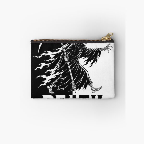 Item preview, Grim Reaper Horror Split Halloween Shirt | Black White Silhouette Design designed and sold by SunnyDesign82.