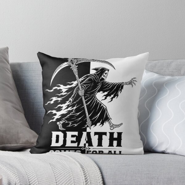 Item preview, Grim Reaper Horror Split Halloween Shirt | Black White Silhouette Design designed and sold by SunnyDesign82.