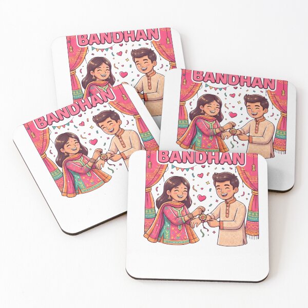 Item preview, Happy Raksha Bandhan Celebration Cute Brother And Sister Illustration designed and sold by Nadir071010.