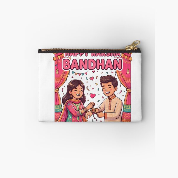 Item preview, Happy Raksha Bandhan Celebration Cute Brother And Sister Illustration designed and sold by Nadir071010.