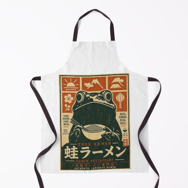 Item preview, Frog Ramen – Vintage Japanese Noodle Shop Retro T-Shirt designed and sold by bisha.