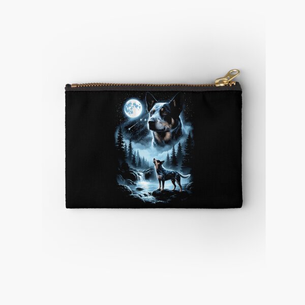 Item preview, Blue Heeler Howling to the Moon Retro Dog Meme designed and sold by nosu-art-pod.