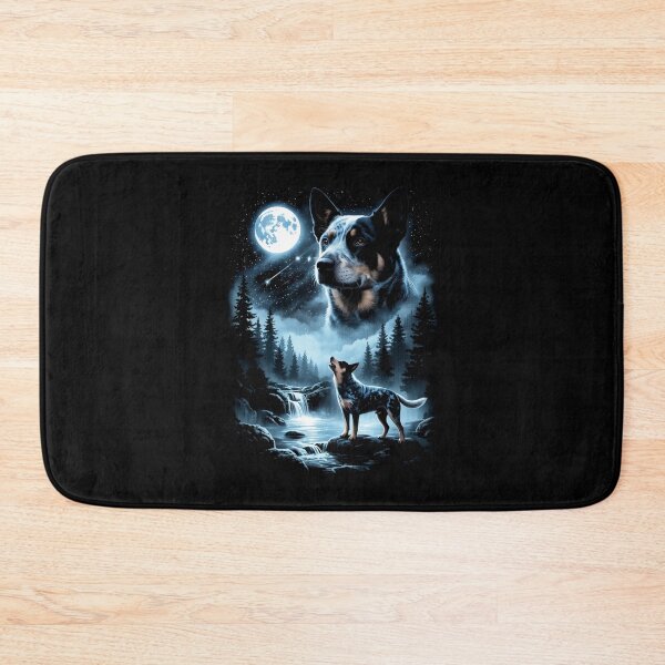 Item preview, Blue Heeler Howling to the Moon Retro Dog Meme designed and sold by nosu-art-pod.