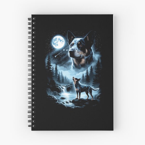 Item preview, Blue Heeler Howling to the Moon Retro Dog Meme designed and sold by nosu-art-pod.