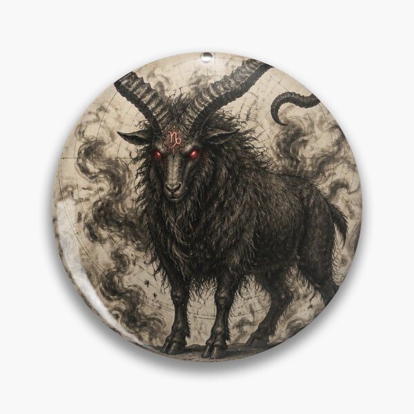 Item preview, Possessed Capricorn Zodiac Halloween Shirt | Ivory Vintage Engraving designed and sold by SunnyDesign82.