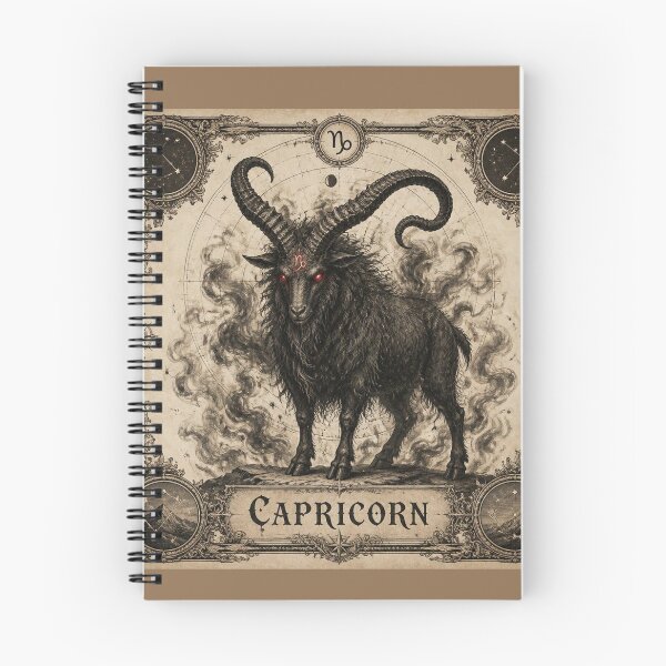 Item preview, Possessed Capricorn Zodiac Halloween Shirt | Ivory Vintage Engraving designed and sold by SunnyDesign82.