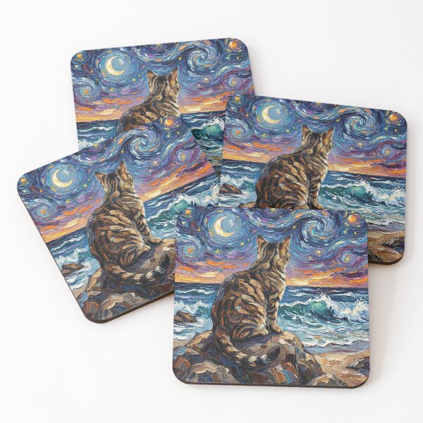 Item preview, Beach Nights - Brown Tabby designed and sold by AjaTrier.