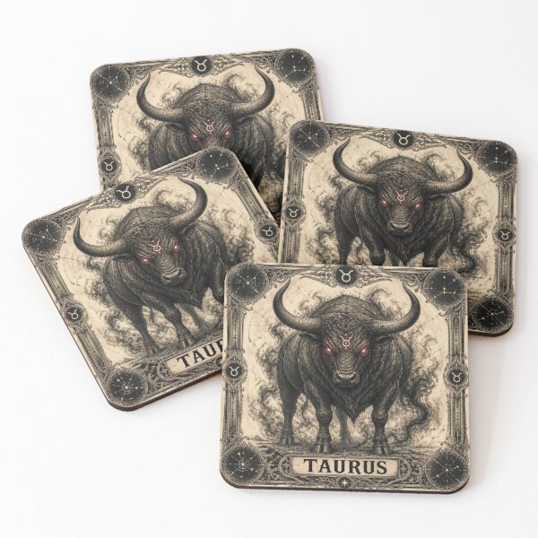 Item preview, Possessed Taurus Zodiac Halloween Shirt | Ivory Vintage Engraving designed and sold by SunnyDesign82.