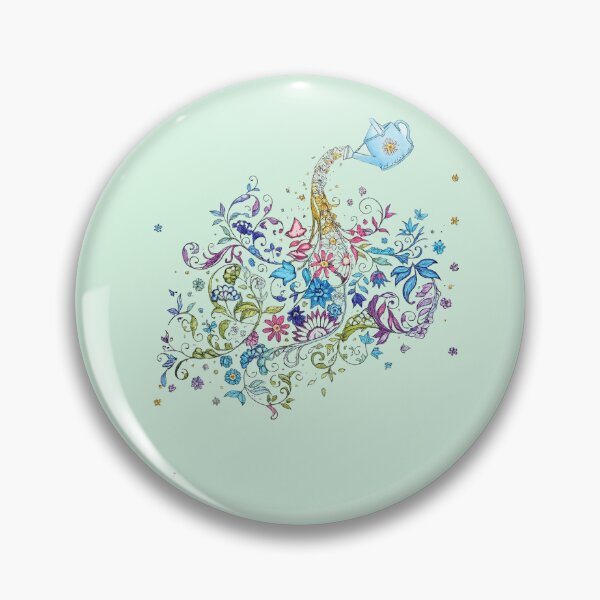 Item preview, Magical Watering Can Floral Garden | Whimsical Botanical Fantasy Illustration designed and sold by byaga.