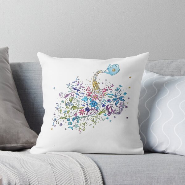 Item preview, Magical Watering Can Floral Garden | Whimsical Botanical Fantasy Illustration designed and sold by byaga.