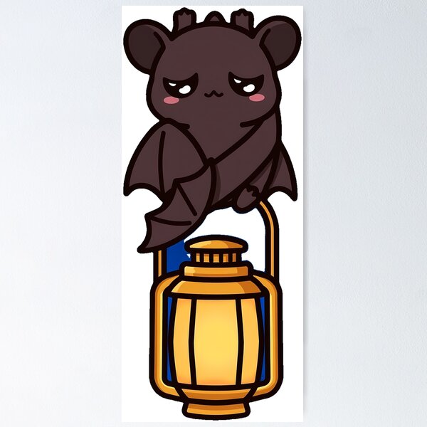 Item preview, Bat Hanging From Lantern designed and sold by pumsquare.