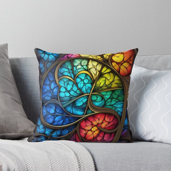 Item preview, Art Nouveau Rainbow Stained Glass Filigree designed and sold by pinkal.