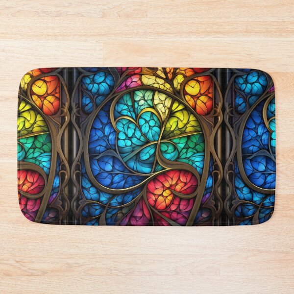 Item preview, Art Nouveau Rainbow Stained Glass Filigree designed and sold by pinkal.