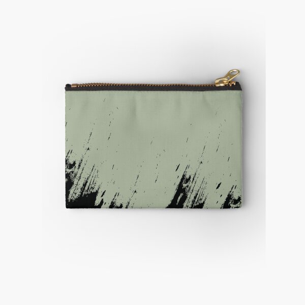 Item preview, Abstract Black Ink Splash on Sage Green designed and sold by BetweenForms.