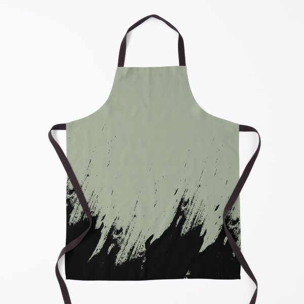 Item preview, Abstract Black Ink Splash on Sage Green designed and sold by BetweenForms.