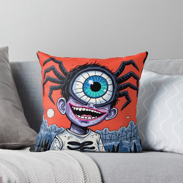 Item preview, Creepy Cute One-Eyed Spider Boy - Spooky Character Art  designed and sold by QQQueen.