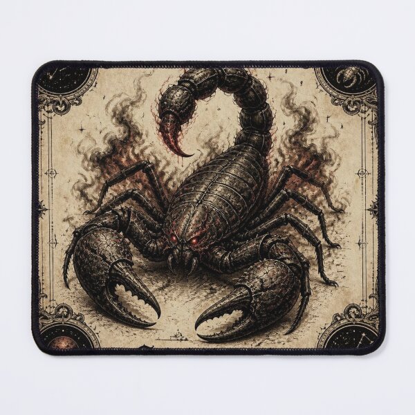 Item preview, Possessed Scorpio Zodiac Halloween Shirt | Ivory Vintage Engraving designed and sold by SunnyDesign82.