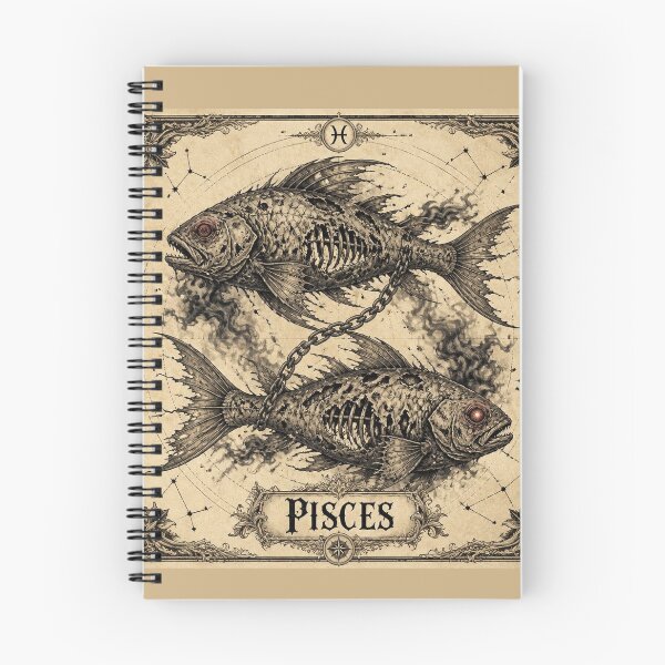 Item preview, Possessed Pisces Zodiac Halloween Shirt | Ivory Vintage Engraving designed and sold by SunnyDesign82.