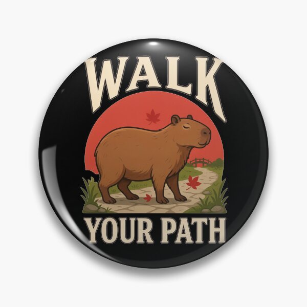 Item preview, Walk Your Path Capybara – Vintage Stoic Nature Design designed and sold by No Excuses Supply.