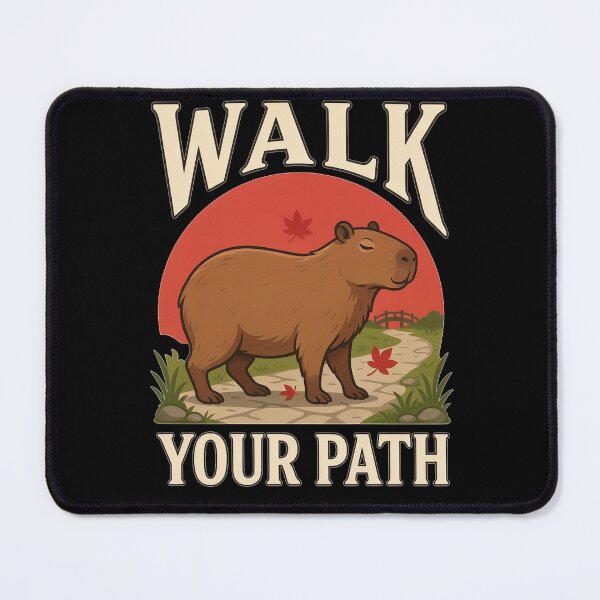 Item preview, Walk Your Path Capybara – Vintage Stoic Nature Design designed and sold by No Excuses Supply.