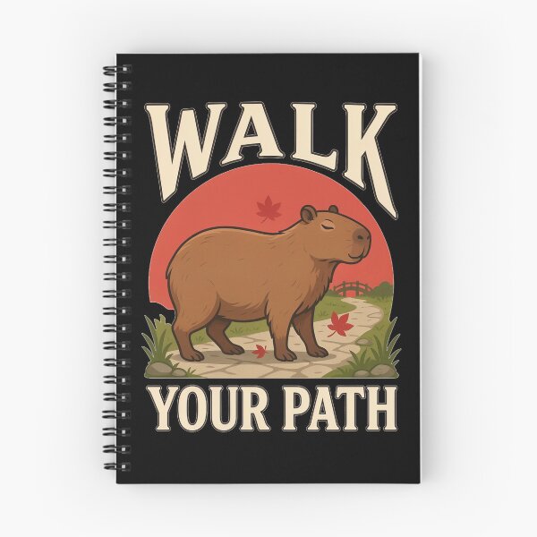 Item preview, Walk Your Path Capybara – Vintage Stoic Nature Design designed and sold by No Excuses Supply.