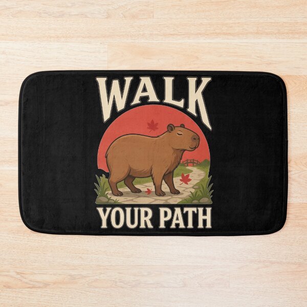 Item preview, Walk Your Path Capybara – Vintage Stoic Nature Design designed and sold by No Excuses Supply.