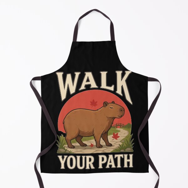 Item preview, Walk Your Path Capybara – Vintage Stoic Nature Design designed and sold by No Excuses Supply.