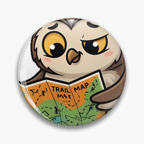 Item preview, Owl Reading Camping Map designed and sold by pumsquare.