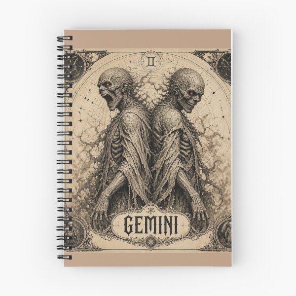 Item preview, Possessed Gemini Zodiac Halloween Shirt | Ivory Vintage Engraving designed and sold by SunnyDesign82.