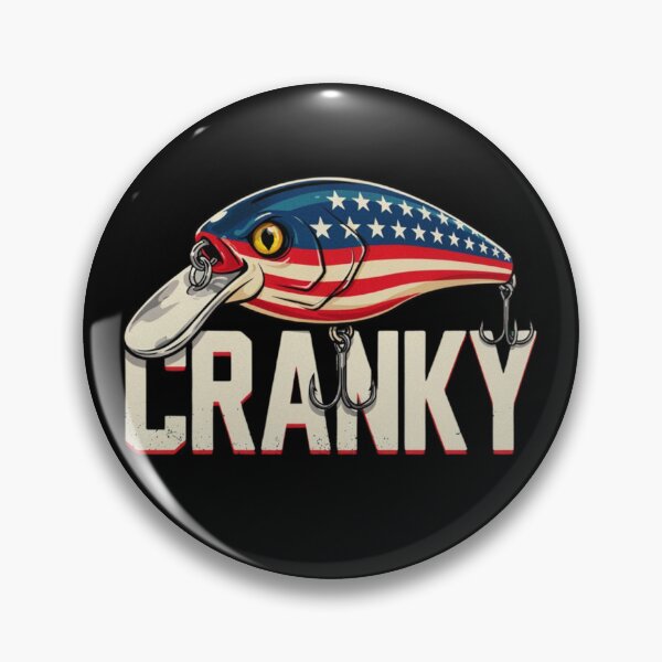 Item preview, Cranky USA Flag Funny Crankbait Fishing Lure Fathers Day designed and sold by Dabbing Turtle Designs.