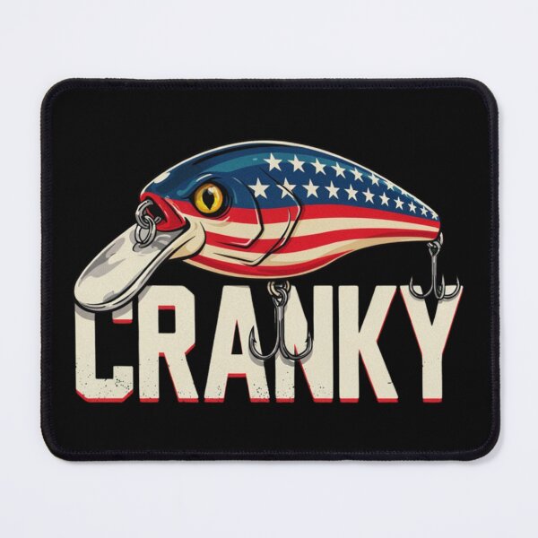 Item preview, Cranky USA Flag Funny Crankbait Fishing Lure Fathers Day designed and sold by Dabbing Turtle Designs.