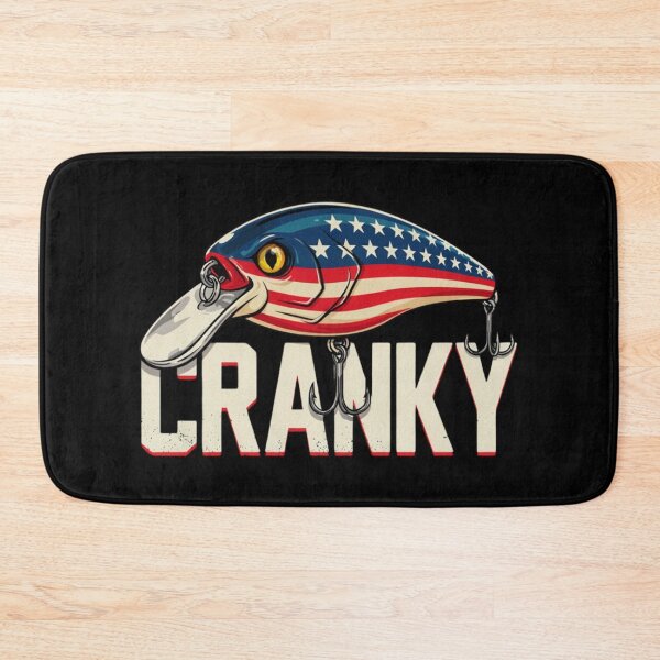 Item preview, Cranky USA Flag Funny Crankbait Fishing Lure Fathers Day designed and sold by Dabbing Turtle Designs.