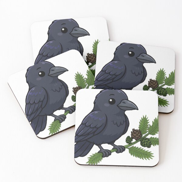 Item preview, Crow Holding Pine Branch designed and sold by pumsquare.
