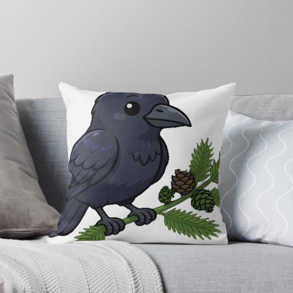 Item preview, Crow Holding Pine Branch designed and sold by pumsquare.