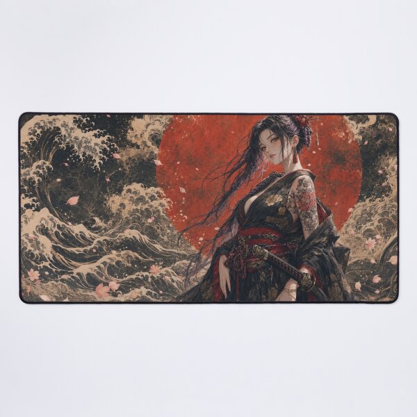 Item preview, Female Samurai Under the Red Sun designed and sold by Japan-kanji-ya.