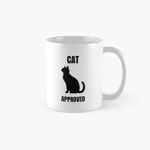 Item preview, Cat Approved Funny Cat Lover Sticker | Minimalist Black Cat Design designed and sold by Savage Cat Quotes.