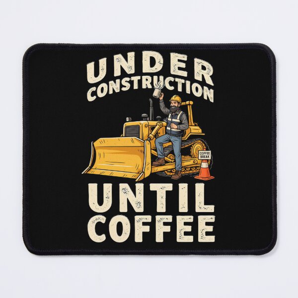 Item preview, Under Construction Until Coffee Funny Construction Worker Design designed and sold by thoughtswear.