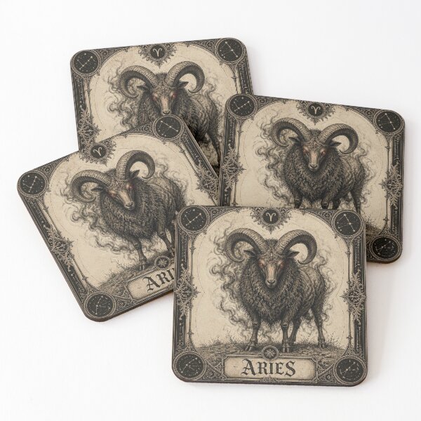 Item preview, Possessed Aries Zodiac Halloween Shirt | Ivory Vintage Engraving designed and sold by SunnyDesign82.