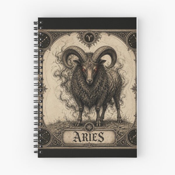 Item preview, Possessed Aries Zodiac Halloween Shirt | Ivory Vintage Engraving designed and sold by SunnyDesign82.