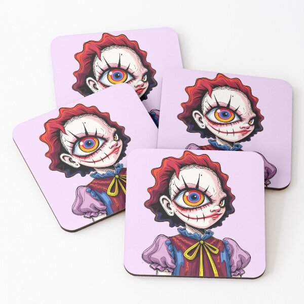 Item preview, Creepy Cute Clown Portrait – Spooky Dark Character Art designed and sold by QQQueen.