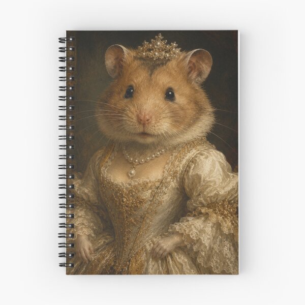 Artikelvorschau, The Royal Hamster Queen – Elegant Baroque Portrait entworfen und verkauft von LittleGinnyArt.