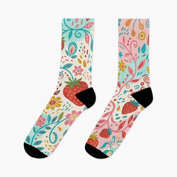 Item preview,  Strawberry Flower Garden Pattern designed and sold by ASTRAL ART LAB.