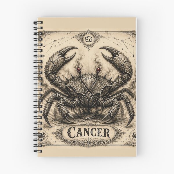 Item preview, Possessed Cancer Zodiac Halloween Shirt | Ivory Vintage Engraving designed and sold by SunnyDesign82.