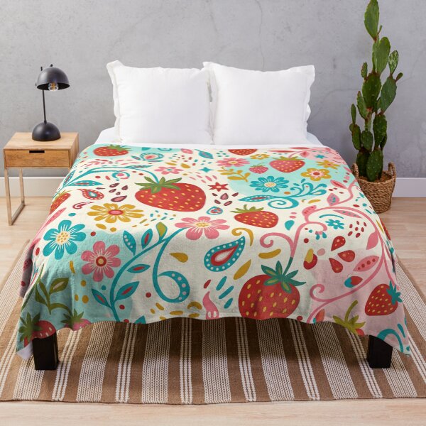 Item preview, Strawberry Flower Garden Pattern designed and sold by ASTRAL ART LAB.