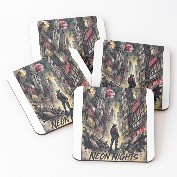 Item preview, Neon Nights Lost City Cyberpunk Streetwear Art designed and sold by PatternPopp.