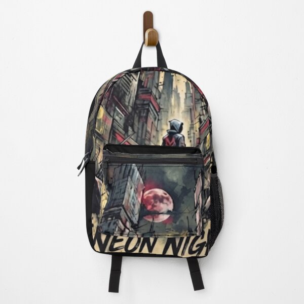 Item preview, Neon Nights Lost City Cyberpunk Streetwear Art designed and sold by PatternPopp.