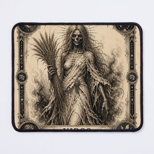 Item preview, Possessed Virgo Zodiac Halloween Shirt | Ivory Vintage Engraving designed and sold by SunnyDesign82.